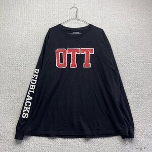 Ottawa Redblacks Long sleeve T-Shirt Mens XXL CFL Football Black / Red Canada